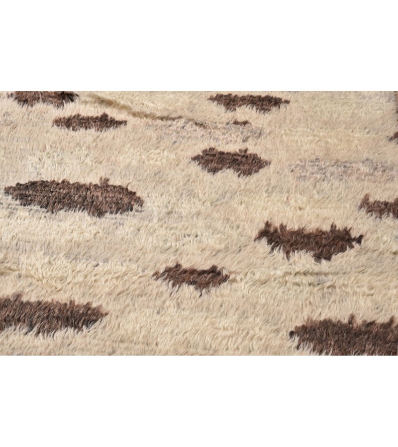 6x9 Feet. Modern Carpet, Turkish Shaggy Tulu rug ,handmade shaggy rug , Oversize Beige in Brown  Colors high Pile Designer rug