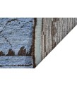 6x9 Feet. Modern Carpet, Turkish Shaggy Tulu rug ,handmade shaggy rug , Oversize Blue  in Beige Colors high Pile Designer rug