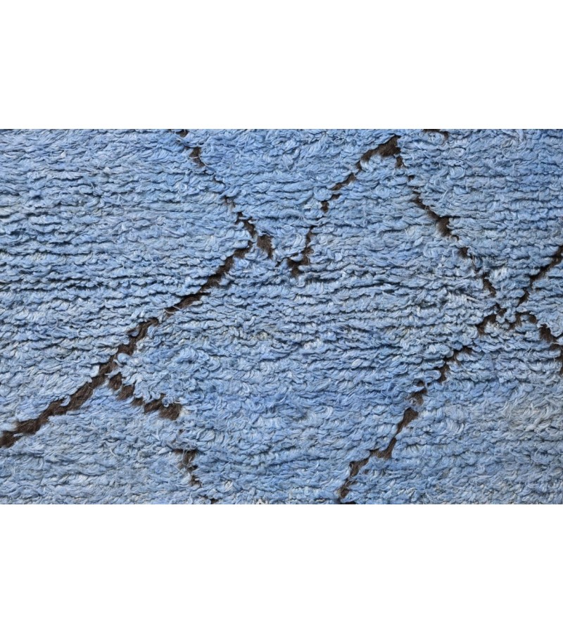 6x9 Feet. Modern Carpet, Turkish Shaggy Tulu rug ,handmade shaggy rug , Oversize Blue  in Beige Colors high Pile Designer rug
