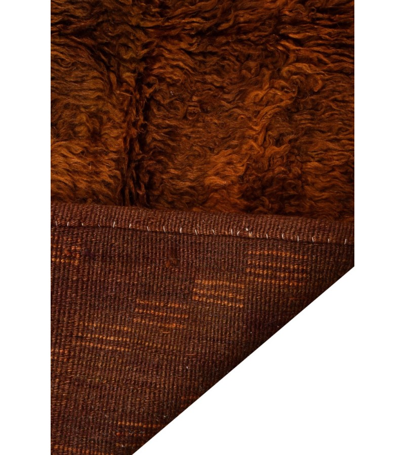 5X8 Feet . Modern Carpet, Turkish Shaggy Tulu rug ,handmade shaggy rug , Oversize Brown  Colors high Pile Designer rug