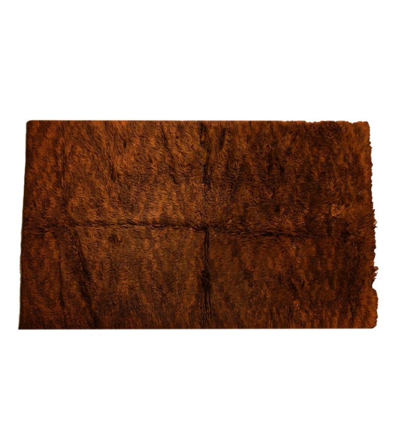 5X8 Feet . Modern Carpet, Turkish Shaggy Tulu rug ,handmade shaggy rug , Oversize Brown  Colors high Pile Designer rug