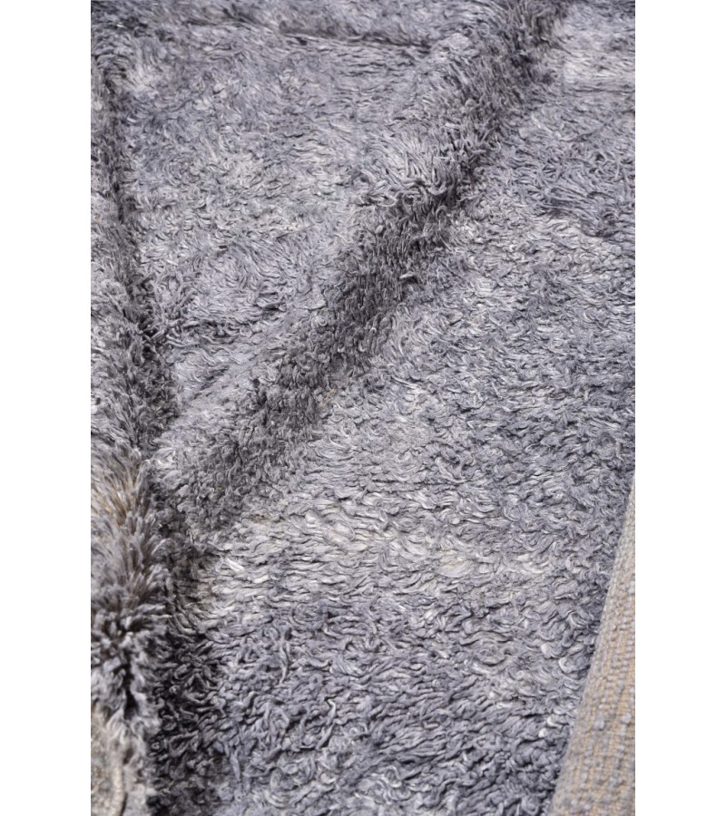 6X9 Feet . Modern Carpet, Turkish Shaggy Tulu rug ,handmade shaggy rug , Oversize Gray  Colors  , high Pile Designer rug