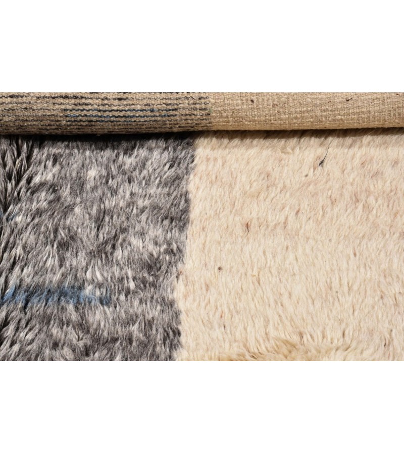 7X10 Feet . Modern Carpet, Turkish Shaggy Tulu rug ,handmade shaggy rug , Oversize Beige in Beige  details Colors high Pile Designer rug