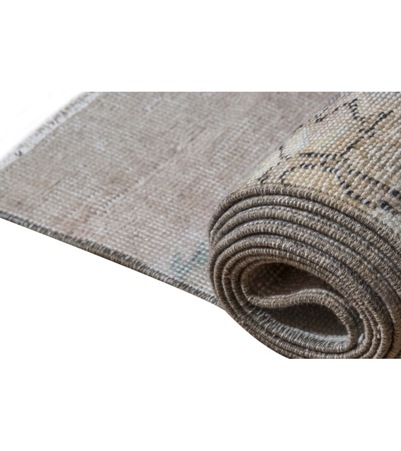 3X11 Feet . Turkish Anatolian Hand knotted Runner Rug , Faded Rug , Large Size Antiqe  PAttern Runner Rug , No Repeair Perfect Condtion , Runner Rug