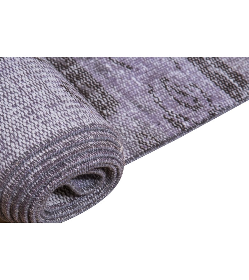 3X9 Feet . Gray Color Vintage Runner Rug , Turkish Anatolian Hand Knotted Rug , No Repair Perfect Condition , Runner Rug