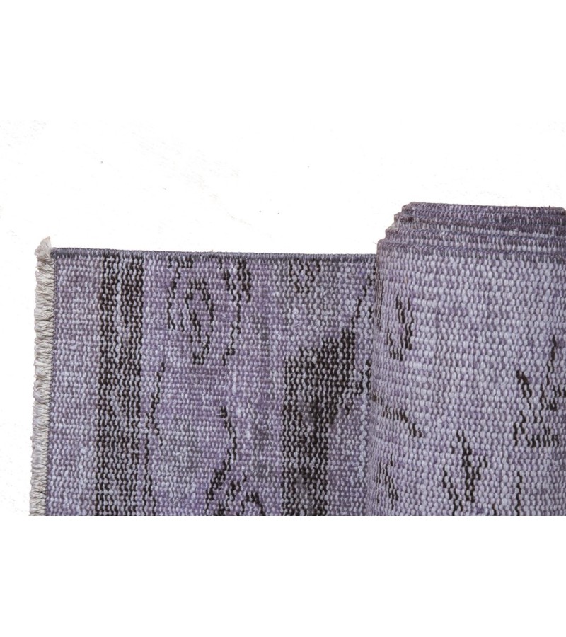 3X9 Feet . Gray Color Vintage Runner Rug , Turkish Anatolian Hand Knotted Rug , No Repair Perfect Condition , Runner Rug