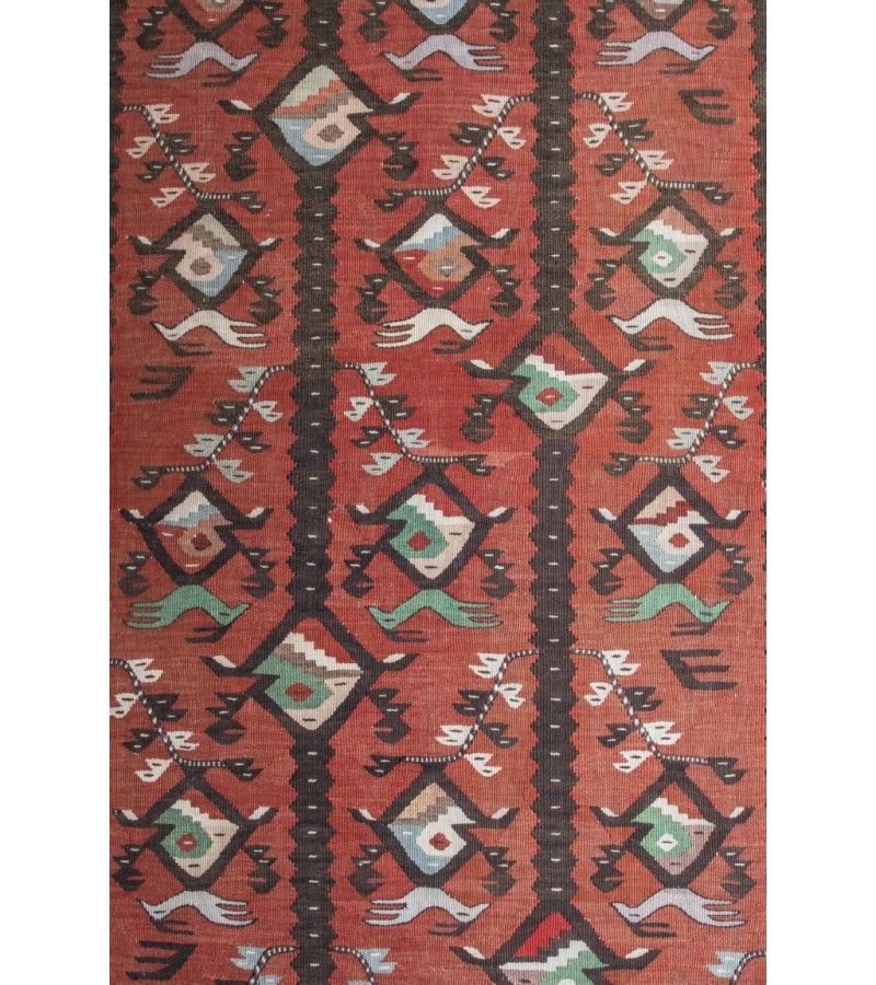 3 X 9 Feet . Turkish Hand Knotted Wool Runner Rug , Anatolian  Hand PAttern Antique Rug , No Repeair PErfect Condition , Anatolian Rug