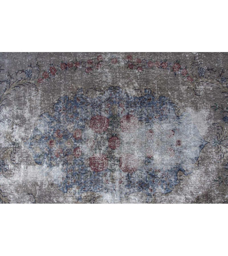 7X10 Feet. Turkish Antique Vintage Rug , Persian PAttern Rug , Hand Knotted Area Rug , Overdyed Muted Rug , No Repeair Perfect Condition Rug