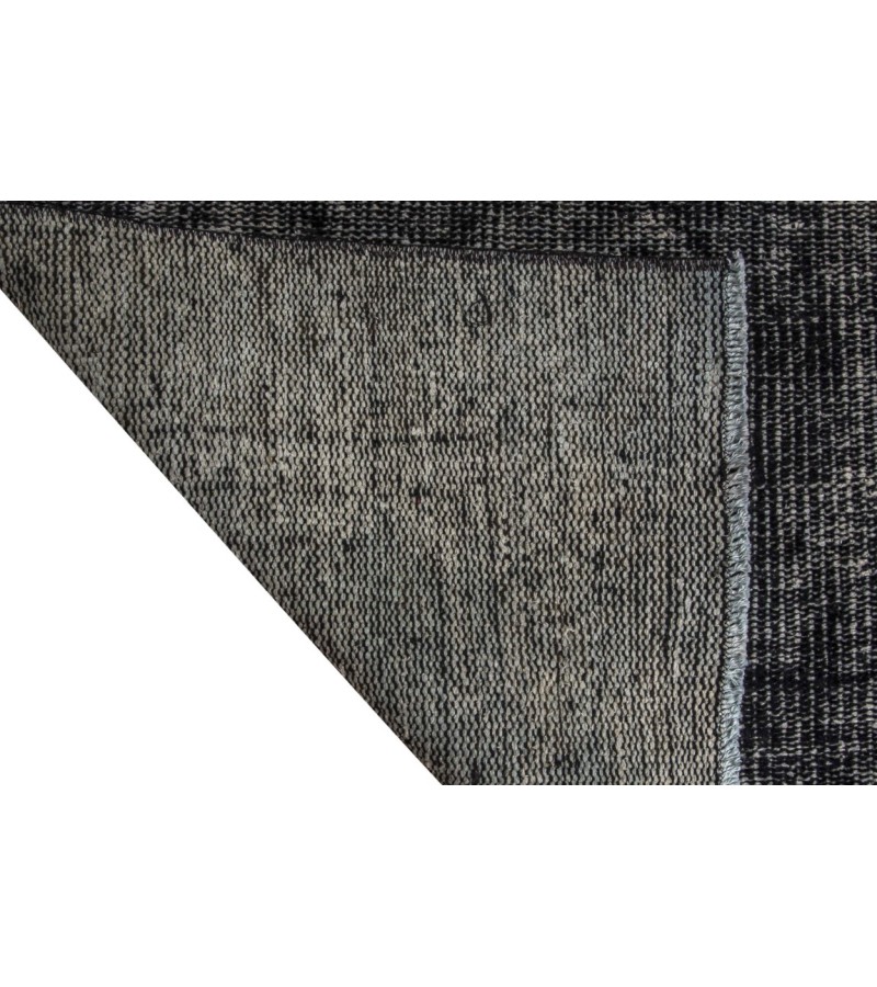 6x9 Black Color Rug , Hand KNotted Turkish Rug , Living Room Antique Rug , Anatolian Rug , No Repeair Perfect Condition