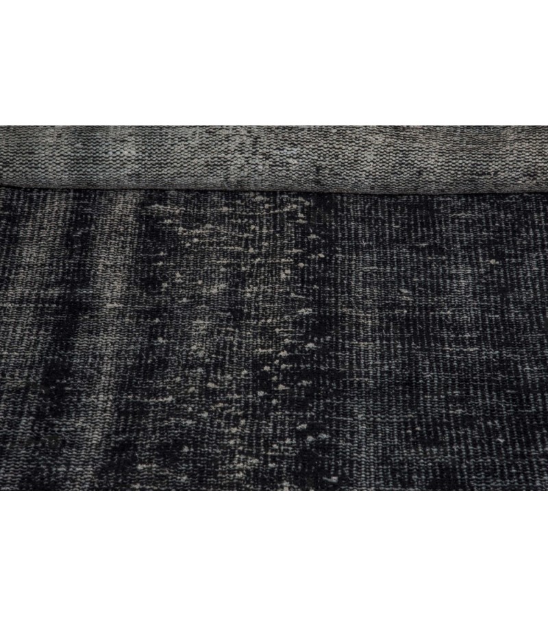 6x9 Black Color Rug , Hand KNotted Turkish Rug , Living Room Antique Rug , Anatolian Rug , No Repeair Perfect Condition