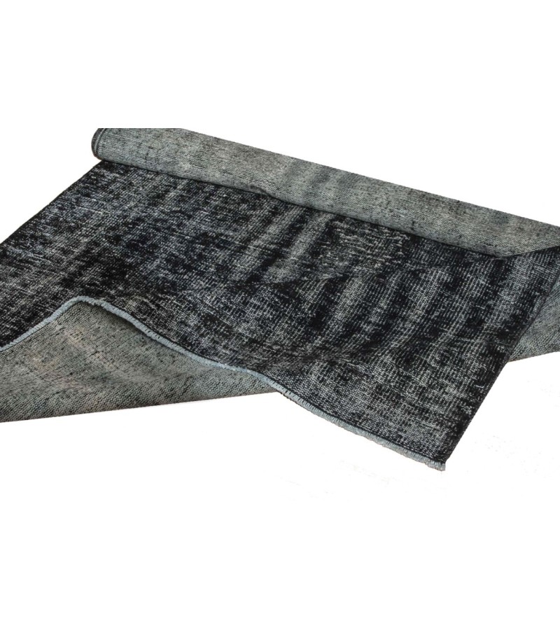 6x9 Black Color Rug , Hand KNotted Turkish Rug , Living Room Antique Rug , Anatolian Rug , No Repeair Perfect Condition