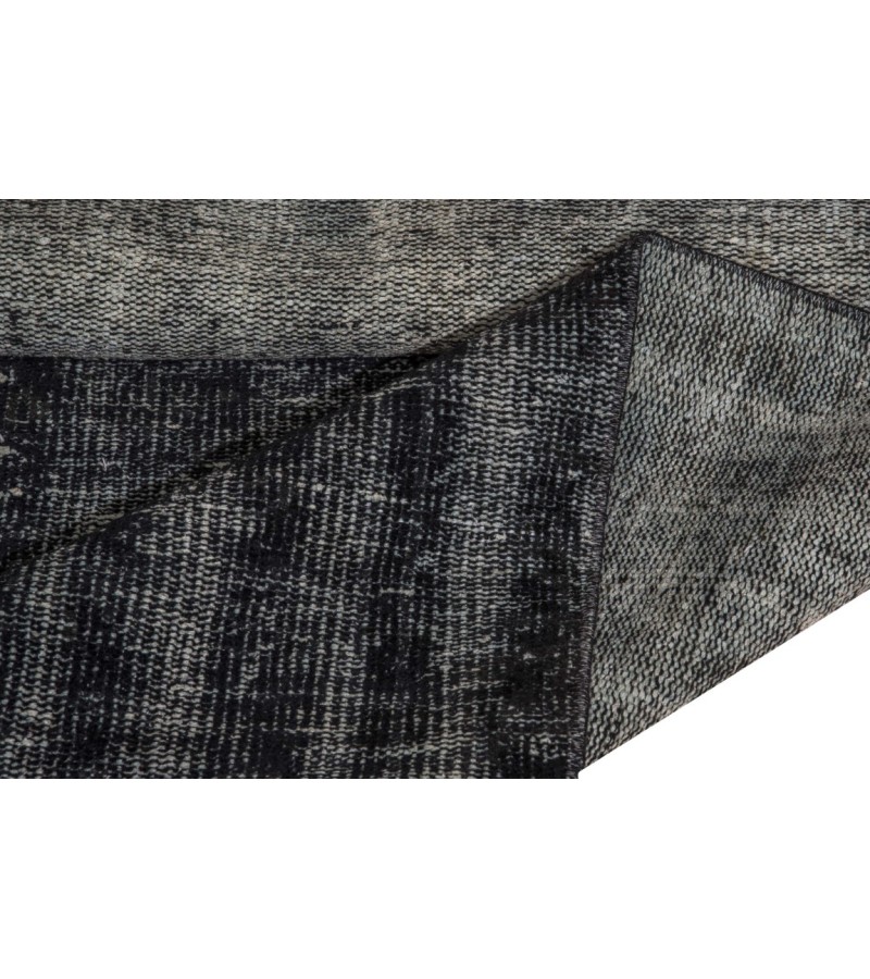 6x9 Black Color Rug , Hand KNotted Turkish Rug , Living Room Antique Rug , Anatolian Rug , No Repeair Perfect Condition