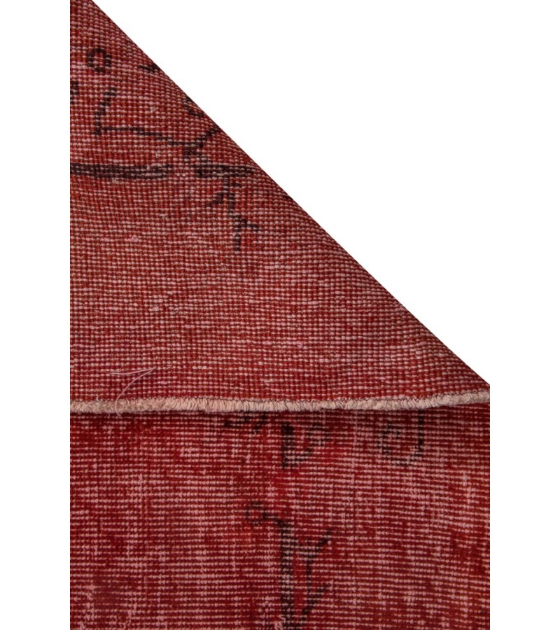 5X8 Feet . Turkish Hand Knotted Area Rug , Overdye Luxury Rug , Red Color Rug , No Repair Perfect Condition Rug