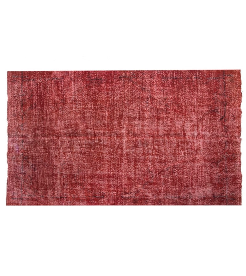 5X8 Feet . Turkish Hand Knotted Area Rug , Overdye Luxury Rug , Red Color Rug , No Repair Perfect Condition Rug