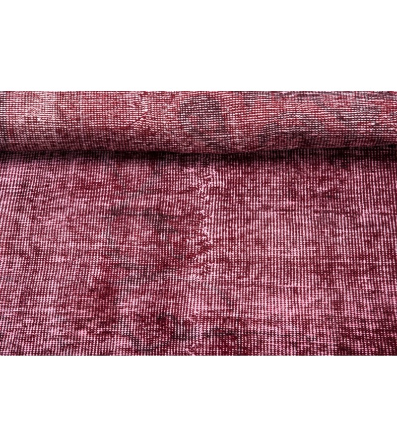7X10 Feet . No Pattern Burgundy Color Rug , No Model  Rug , Turkish Hand KNotted Overdye Rug , PErfect Condition Rug