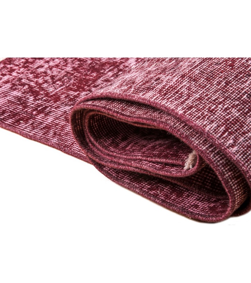 7X10 Feet . No Pattern Burgundy Color Rug , No Model  Rug , Turkish Hand KNotted Overdye Rug , PErfect Condition Rug