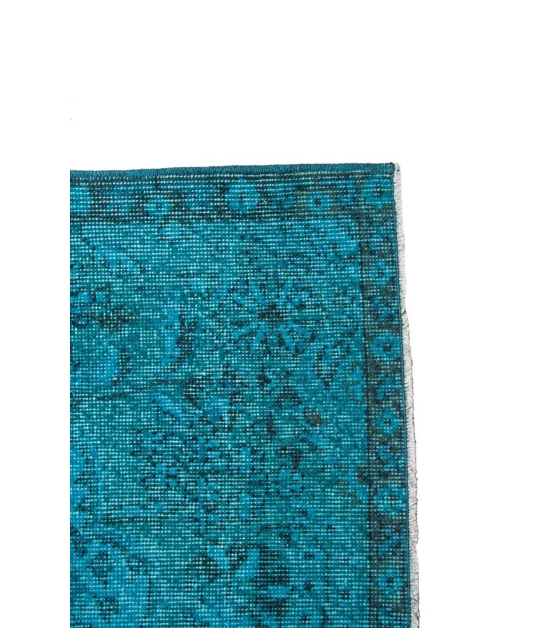5X9 Feet .  All over Flowers Pattern Rug , Blue Color Vintage Rug ,  Luxury Living Room Rug , No Repeair PErfect Condition 
