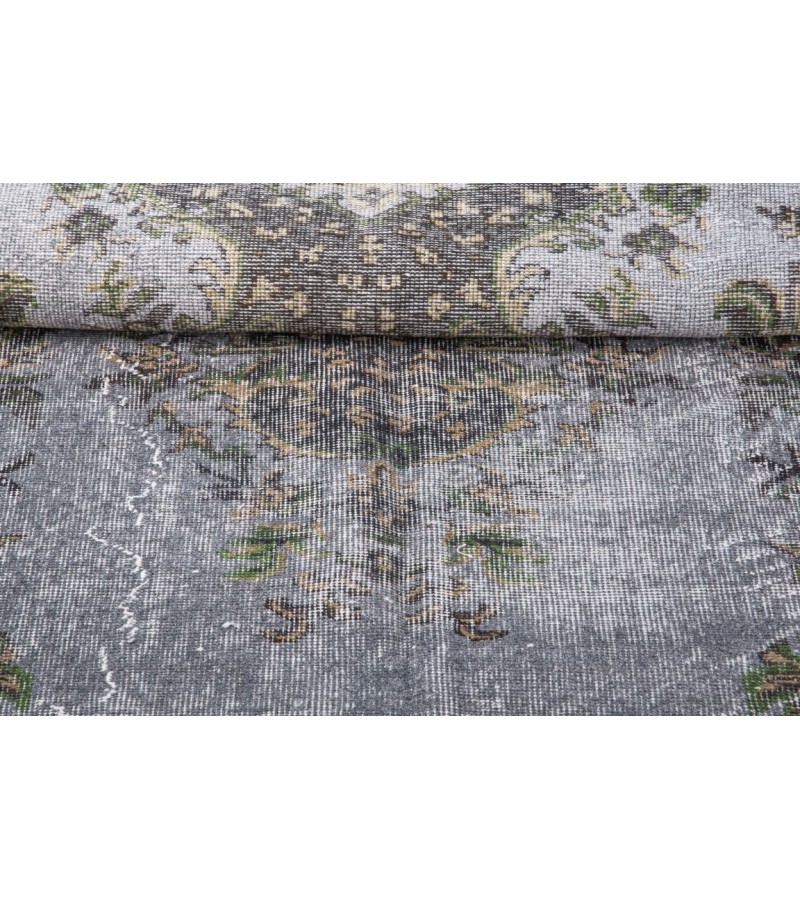 5X8 Feet . Gray Color Vintage Rug , Turkish Area Rug , Hand KNotted Overdye Carpet , No Repeair Perfect Condition 