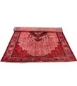 6X8 Feet .  Red Color Carving Pattern Rug , Turkish hand KNotted Rug , Muted Color Vintage Rug , PErfect Condition