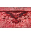 6X8 Feet .  Red Color Carving Pattern Rug , Turkish hand KNotted Rug , Muted Color Vintage Rug , PErfect Condition
