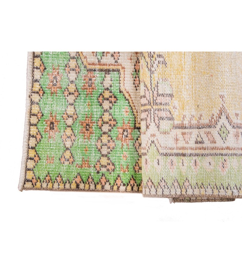 5X7 Feet  Perfect Multi Color Rug , Turkish Hand Knotted Kitchen Rug , Turkish Vintage Rug  , No Repeair PErfect Condtion