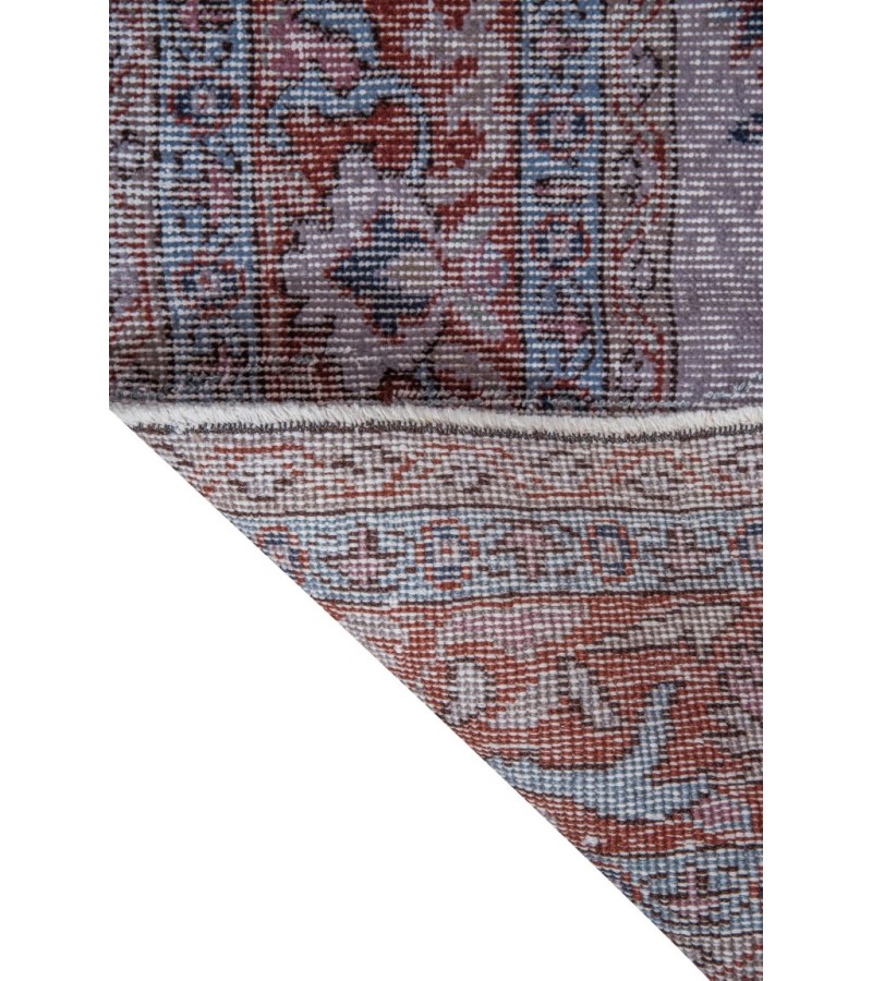 5X8 Feet . Gray Color Vintage Rug , Muted Color Rug ,  Turkish Area Rug , Hand KNotted Overdyed Carpet , No Repeair Perfect Condition