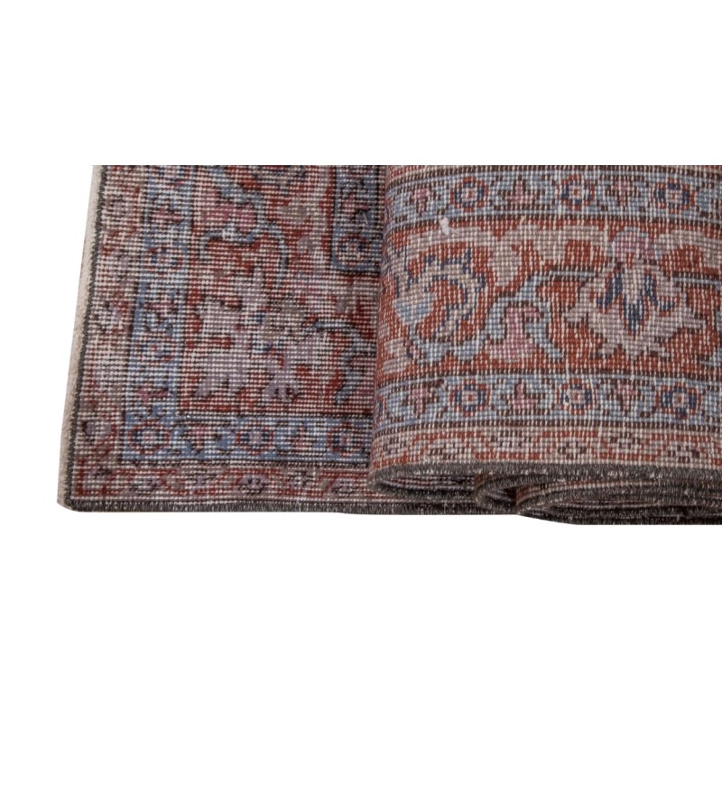 5X8 Feet . Gray Color Vintage Rug , Muted Color Rug ,  Turkish Area Rug , Hand KNotted Overdyed Carpet , No Repeair Perfect Condition