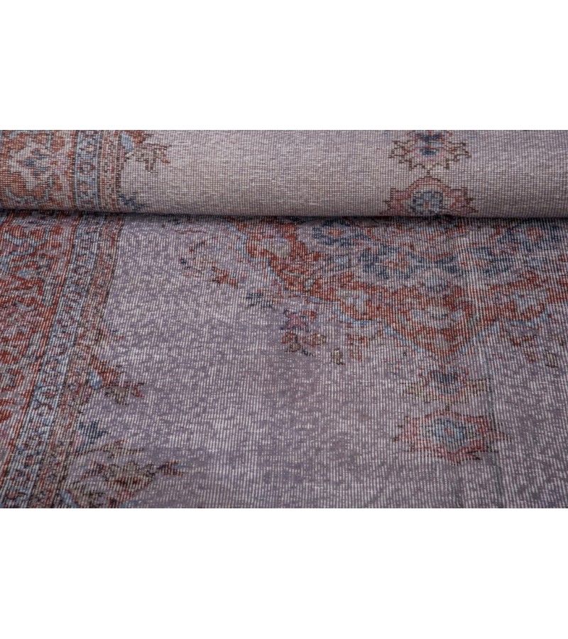 5X8 Feet . Gray Color Vintage Rug , Muted Color Rug ,  Turkish Area Rug , Hand KNotted Overdyed Carpet , No Repeair Perfect Condition