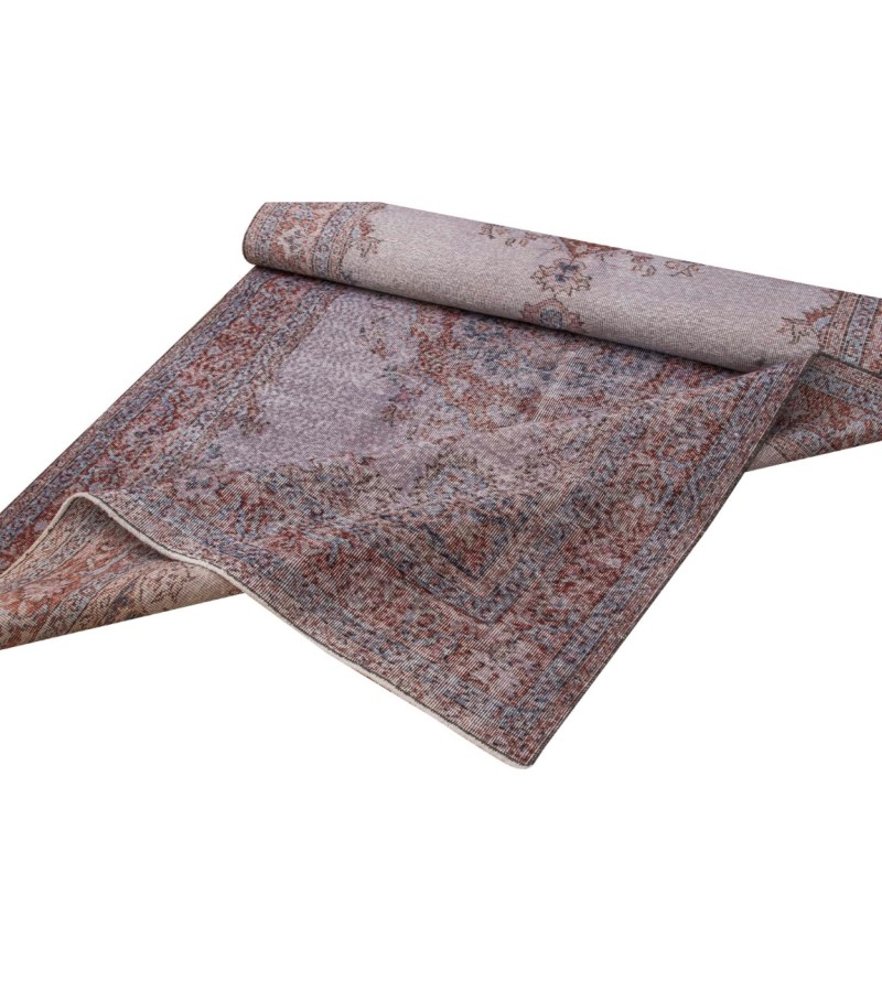 5X8 Feet . Gray Color Vintage Rug , Muted Color Rug ,  Turkish Area Rug , Hand KNotted Overdyed Carpet , No Repeair Perfect Condition