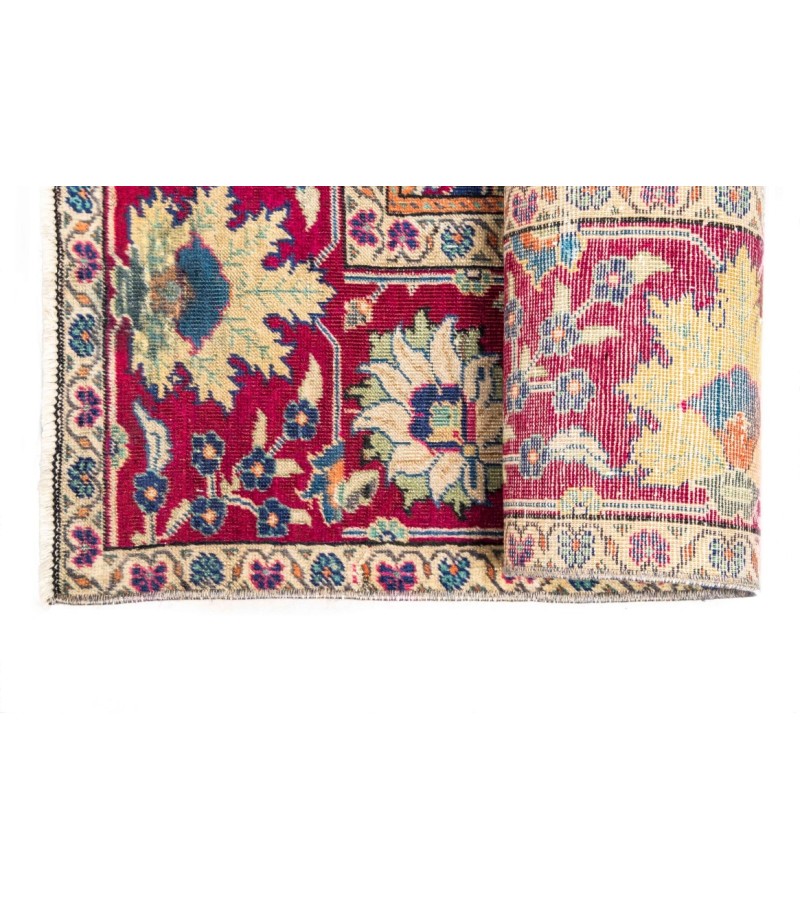 6x10 Feet.  Multi Color Hand KNotted Rug , Turkish  Antique Area Rug , Faded Living Room Rug , No Repeair Perfect Condition