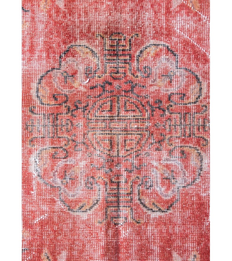 6X9 Feet . Flowers Madallion Pattern Rug , Pink Color Antique Rug , Hand Knotted Living Room Rug , Turkish Area Rug , No Repeair Perfect Condition