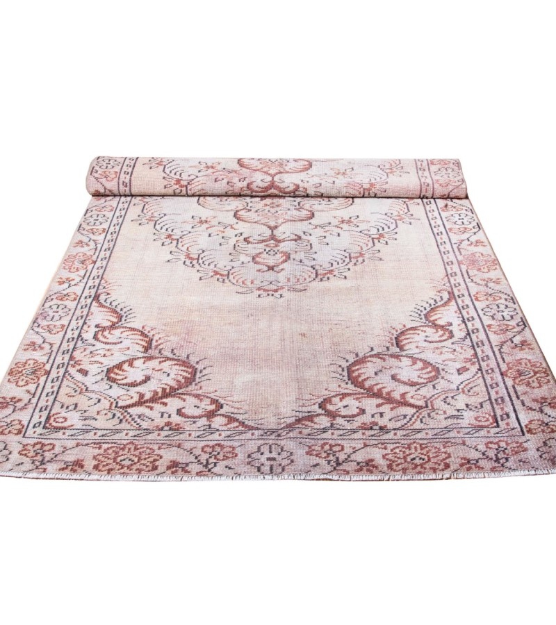 5X9 Feet . Beige Color Brown PAttern Rug , Turkish Hand KNotted Rug , Anatolian Muted Rug , No Repeair Perfect Condition Rug