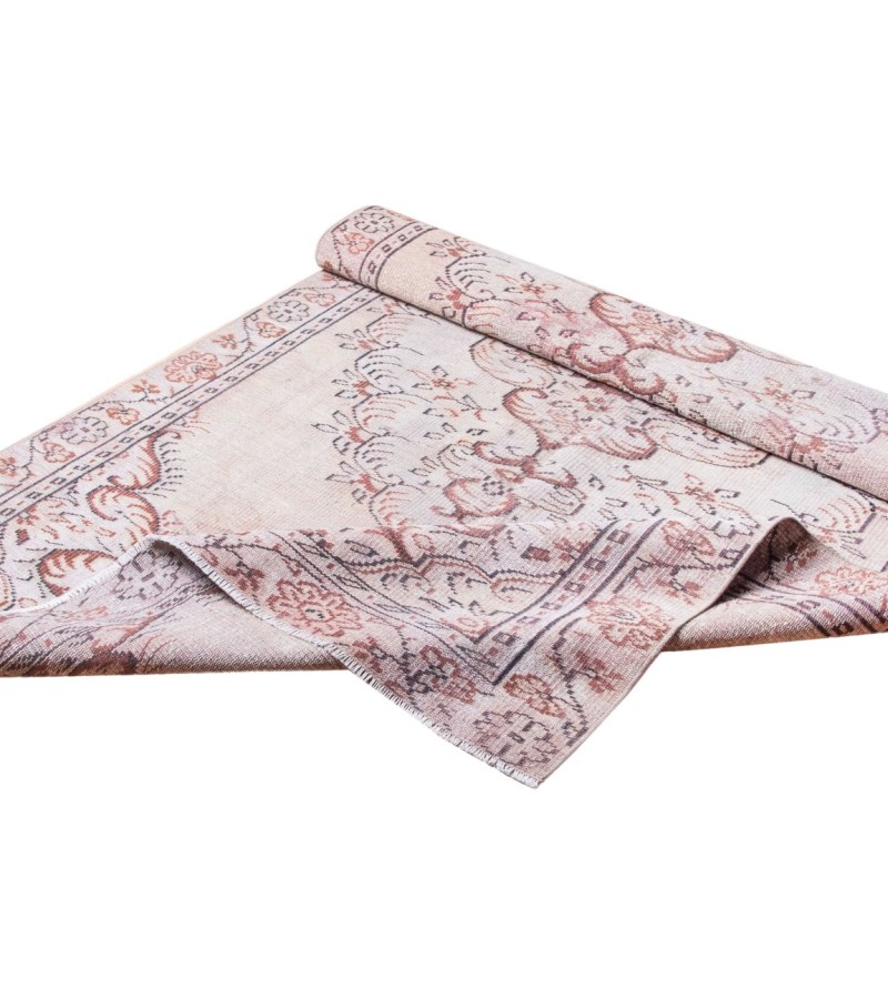 5X9 Feet . Beige Color Brown PAttern Rug , Turkish Hand KNotted Rug , Anatolian Muted Rug , No Repeair Perfect Condition Rug