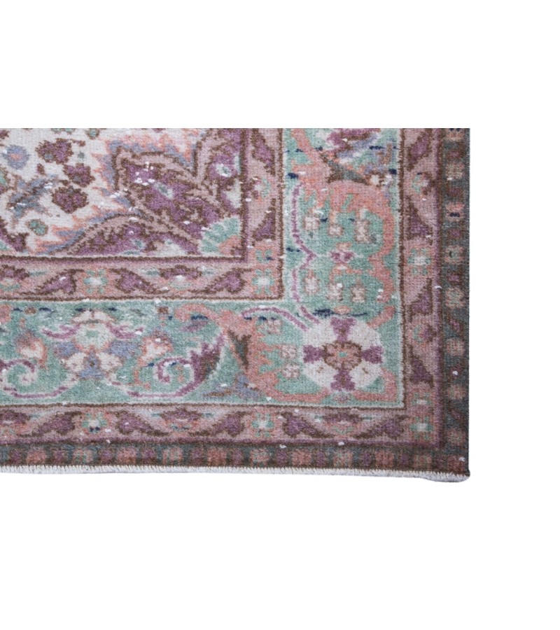 7X10 Feet . Turkish Hand  Knotted Rug , Madallion Pattern Rug , Antique Muted Color Rug , No Repeair PErfect Condition