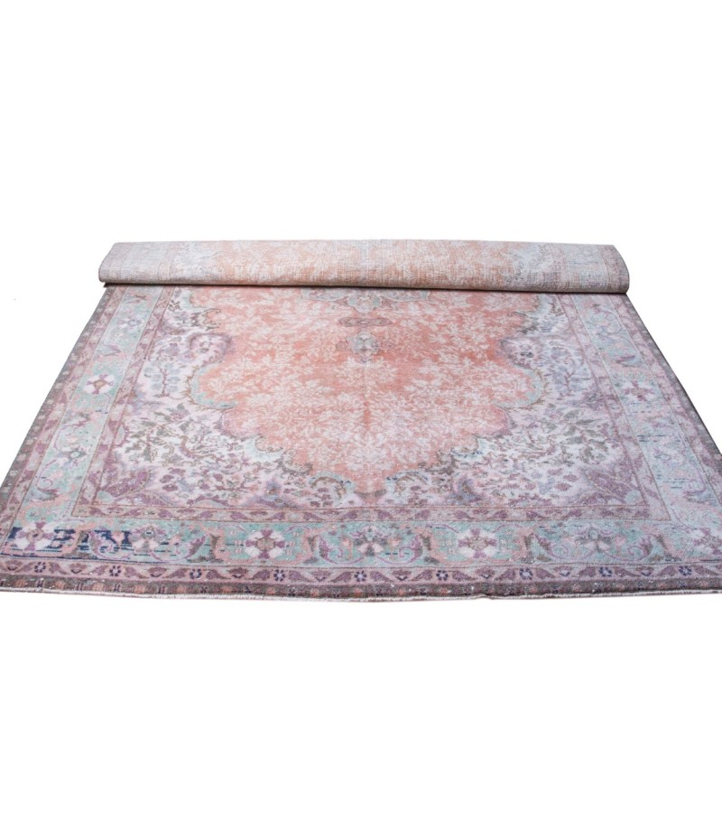7X10 Feet . Turkish Hand  Knotted Rug , Madallion Pattern Rug , Antique Muted Color Rug , No Repeair PErfect Condition 