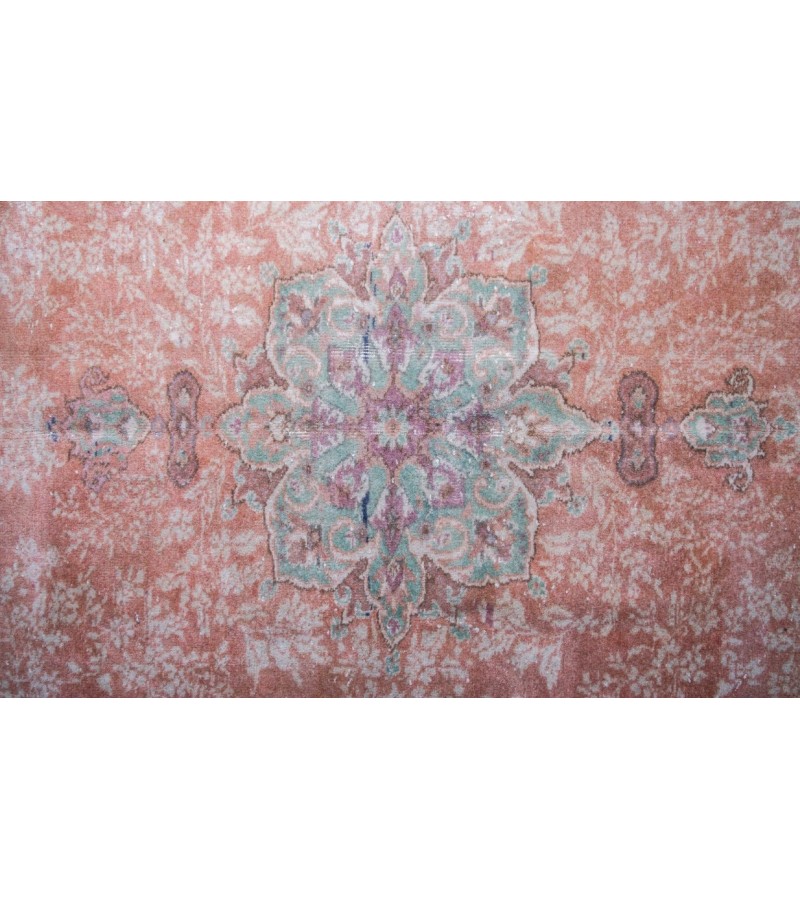 7X10 Feet . Turkish Hand  Knotted Rug , Madallion Pattern Rug , Antique Muted Color Rug , No Repeair PErfect Condition