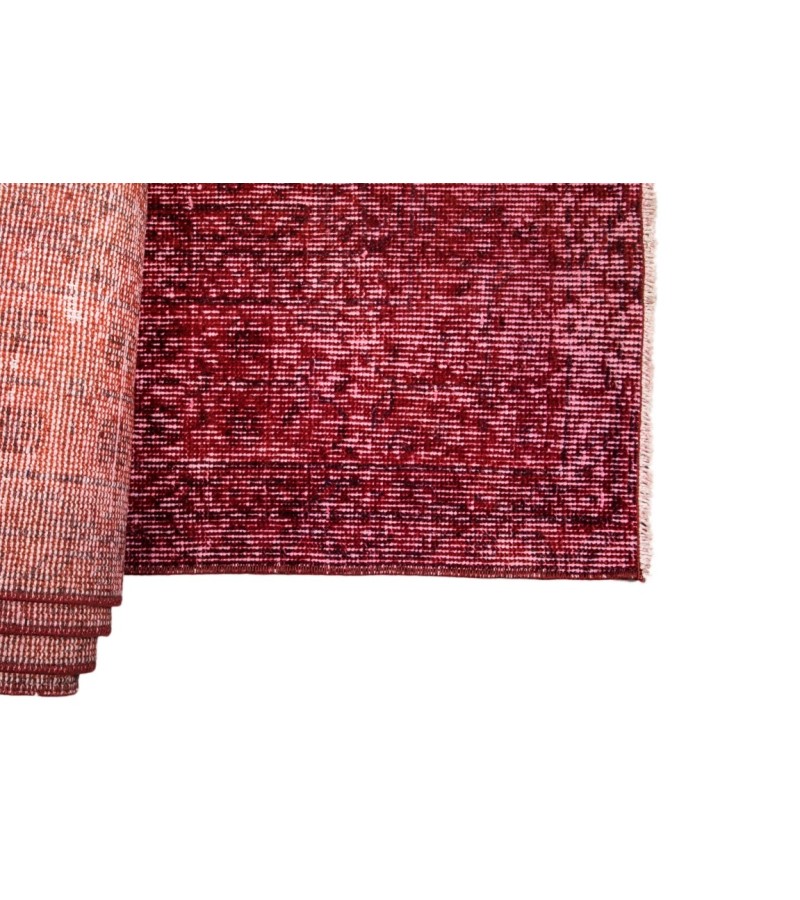 7X10 Feet . Red Color Antique Rug , Turkish Hand KNotted Rug , Plain Looking Rug , No Repeair Perfect Condition