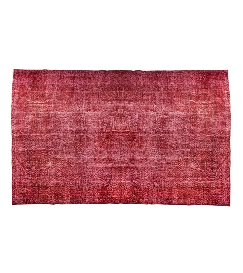 7X10 Feet . Red Color Antique Rug , Turkish Hand KNotted Rug , Plain Looking Rug , No Repeair Perfect Condition