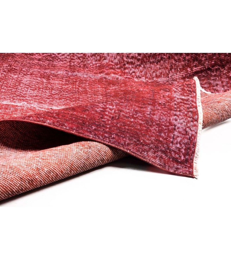 7X10 Feet . Red Color Antique Rug , Turkish Hand KNotted Rug , Plain Looking Rug , No Repeair Perfect Condition