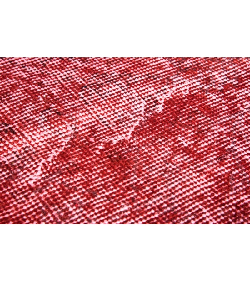 7X10 Feet . Red Color Antique Rug , Turkish Hand KNotted Rug , Plain Looking Rug , No Repeair Perfect Condition