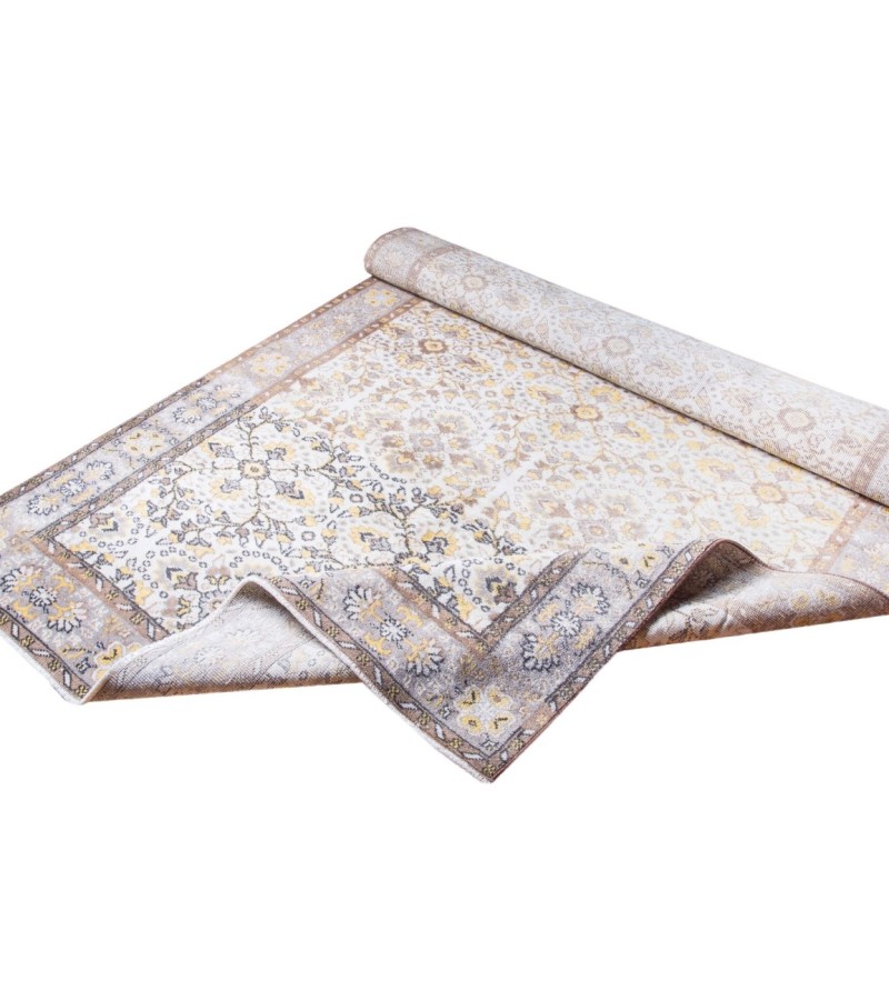 5X9 Feet . Beige Color Brown PAttern Rug , All over Flowers  Turkish Hand KNotted Rug , Anatolian  Rug , No Repeair Perfect Condition Rug