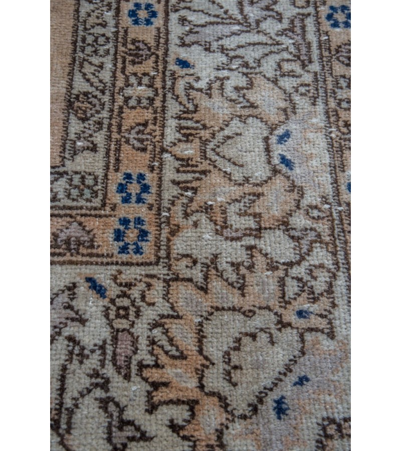 7X11 Feet . Natural Color Vintage Rug , Anatolian Pattern Hand Knotted Rug , Hand Knotted Antique Rug , No Repeair Perfect Condition