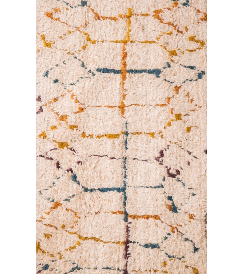 3X12 Feet . Turkish Moroccon Tulu Rug ,  Bohemian Style Rug , Luxury   Rug , Beige Color Runner Rug