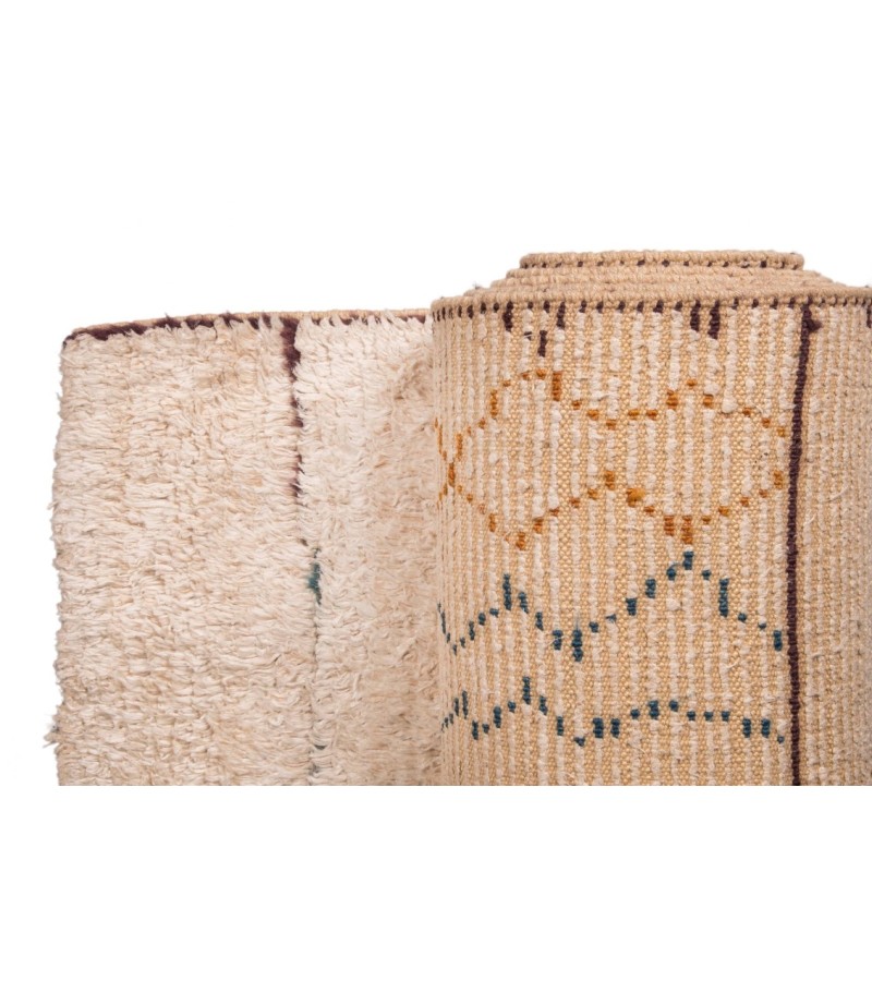 3X12 Feet . Turkish Moroccon Tulu Rug ,  Bohemian Style Rug , Luxury   Rug , Beige Color Runner Rug