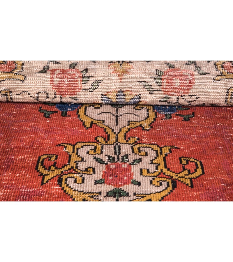 6X10 Feet . Turkish Hand KNotted  Area Rug , Hand Made Rug , Overdyed Pastel Color Rug , No Repeair Perfect Condition Rug