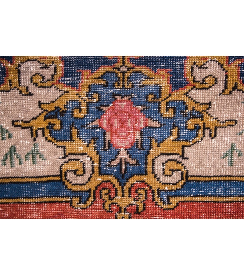 6X10 Feet . Turkish Hand KNotted  Area Rug , Hand Made Rug , Overdyed Pastel Color Rug , No Repeair Perfect Condition Rug