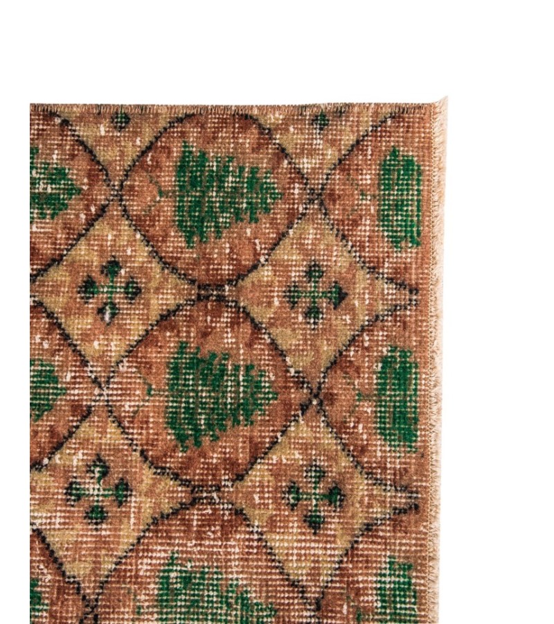 5x8 Feet . Almond Pattern  Brown Color Rug , Hand Made Antique Rug , Anatolian  Rug , No Repeair Perfect Condition