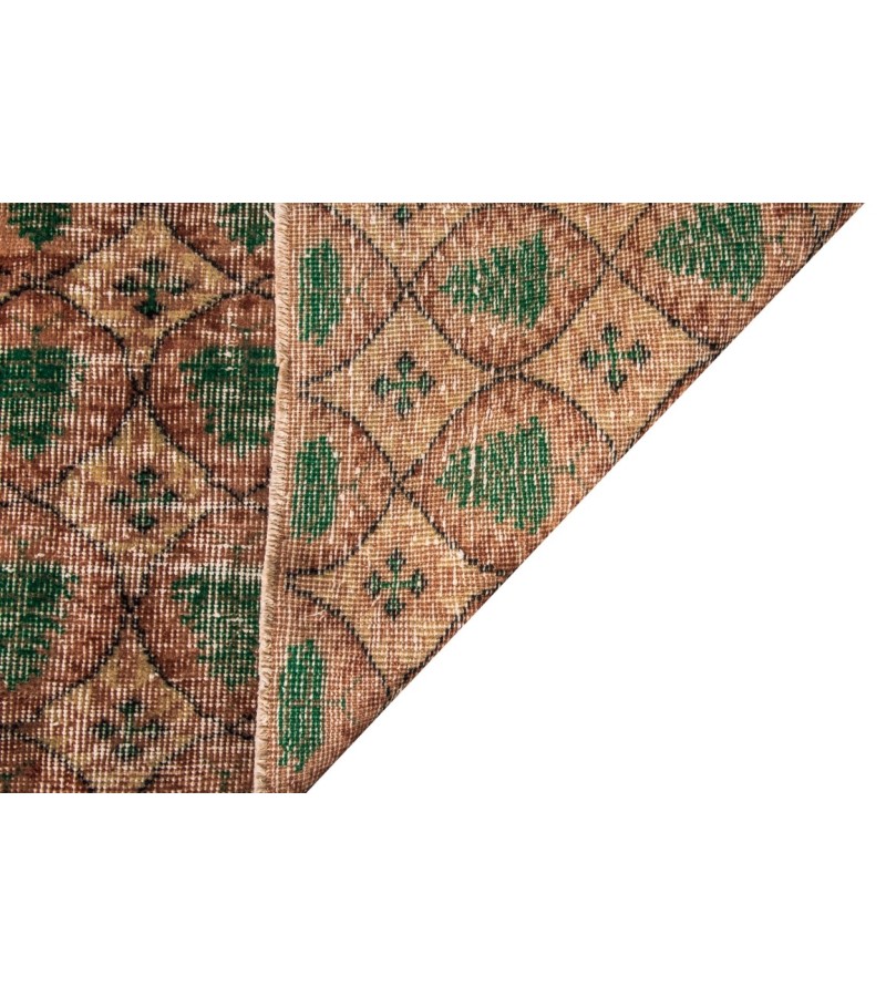 5x8 Feet . Almond Pattern  Brown Color Rug , Hand Made Antique Rug , Anatolian  Rug , No Repeair Perfect Condition