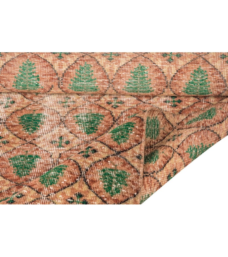 5x8 Feet . Almond Pattern  Brown Color Rug , Hand Made Antique Rug , Anatolian  Rug , No Repeair Perfect Condition