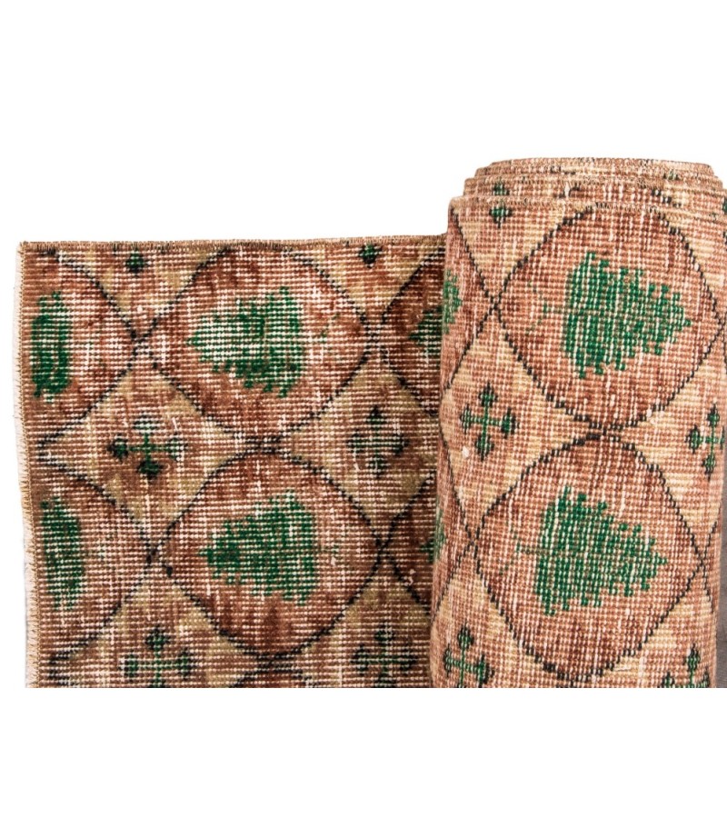 5x8 Feet . Almond Pattern  Brown Color Rug , Hand Made Antique Rug , Anatolian  Rug , No Repeair Perfect Condition